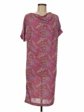 ETRO Milano Purple Paisley Shift Dress IT Size 44